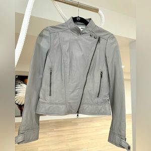 Reiss 1971 Gray / Stone Women’s leather biker style jacket